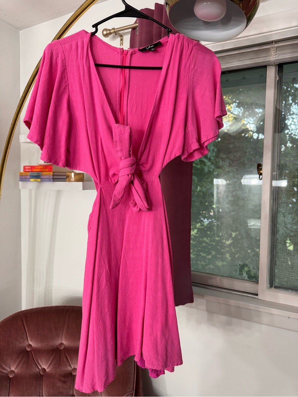 Lulus Perfect Day for Love Pink Cutout Tie-Front Mini Dress - Picture 3 of 5